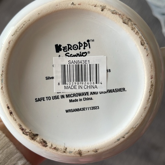 Sanrio Keroppi Drawing Red, Blue, Green, & Yellow Ceramic Coffee Mug 20oz NWT - Picture 5 of 5